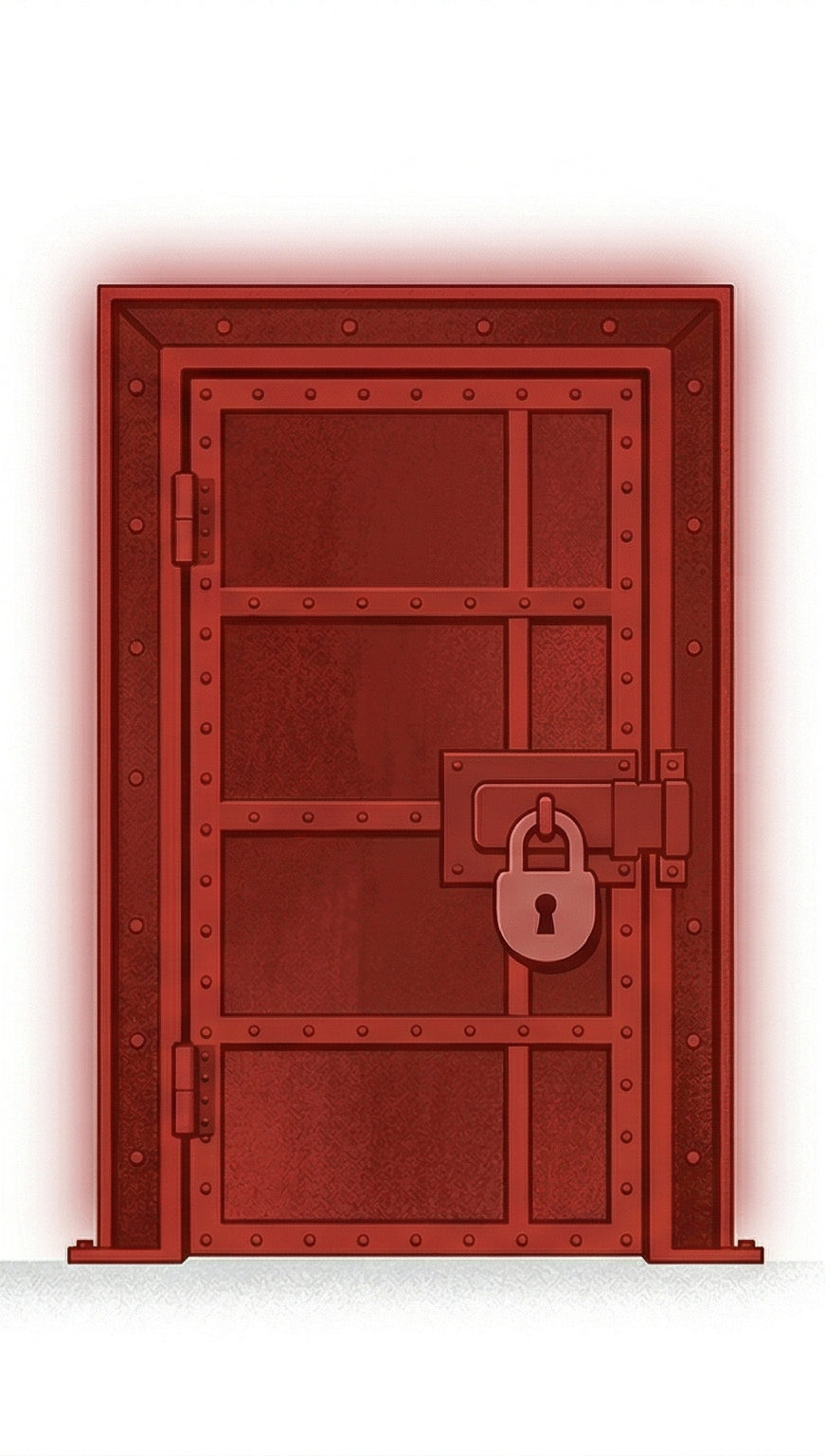 Locked vault door — the escalation gate