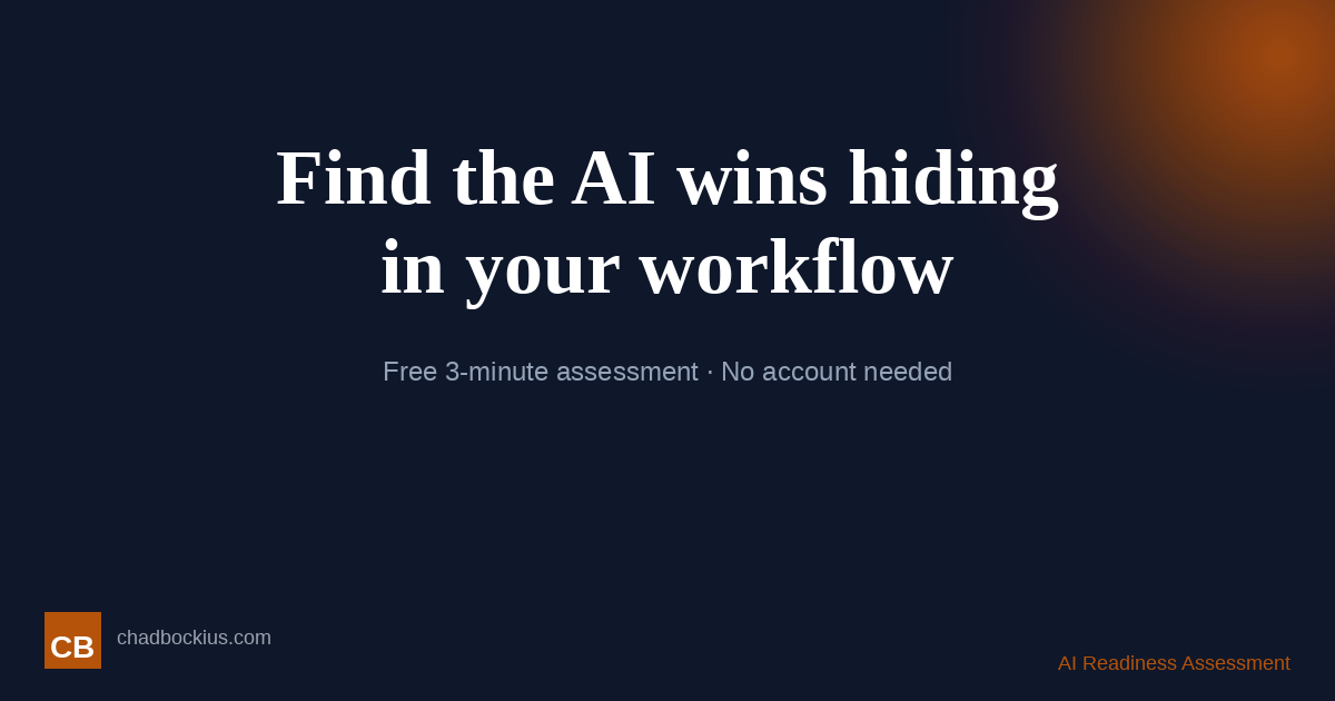 How to find the AI wins hiding in your workflow (in 3 minutes)